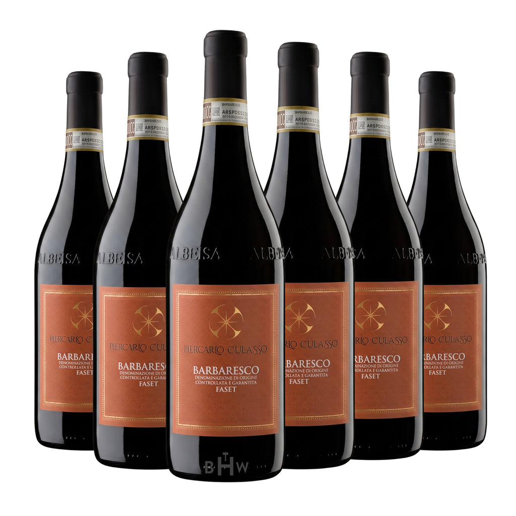 2020 Piercarlo Culasso 'Faset' Barbaresco DOCG Piemonte 6-pack red wine bottles, curated by Big Hammer Wines.