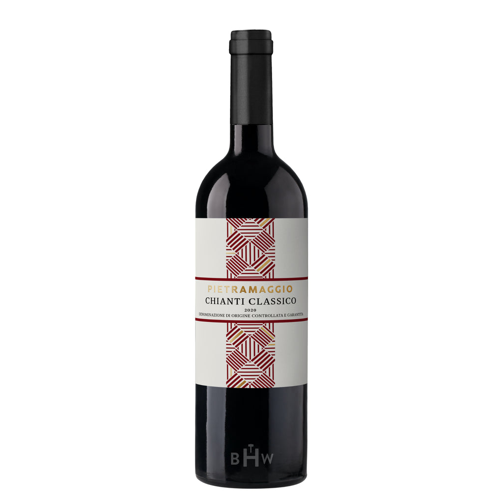 A single bottle of 2020 Pietramaggio Chianti Classico red wine from Italy, curated by Big Hammer Wines.