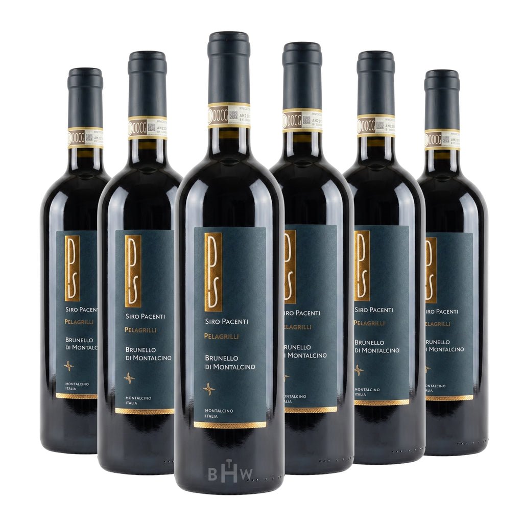 A 6-bottle pack of 2020 Siro Pacenti PS Pelagrilli Brunello di Montalcino 750ml red wine, curated by big hammer wines.