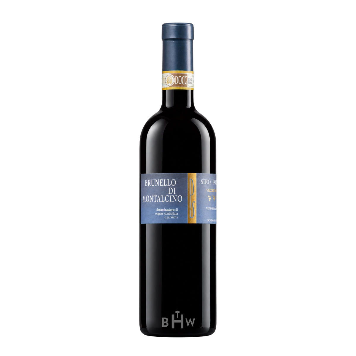 2020 Siro Pacenti 'PS' Vecchie Vigne Brunello di Montalcino single red wine bottle, curated by Big Hammer Wines.