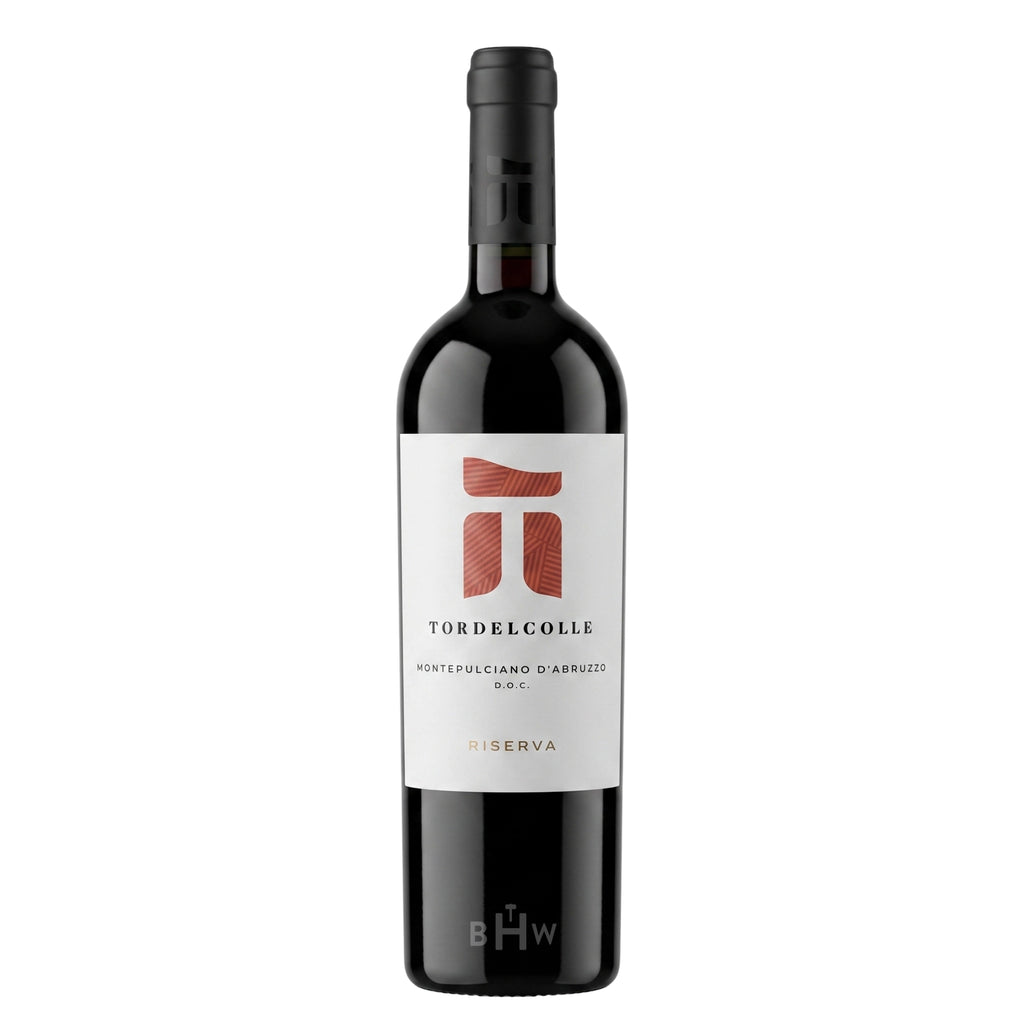 A bottle of 2020 Tor del Colle Montepulciano d'Abruzzo Riserva red wine, curated by Big Hammer Wines.