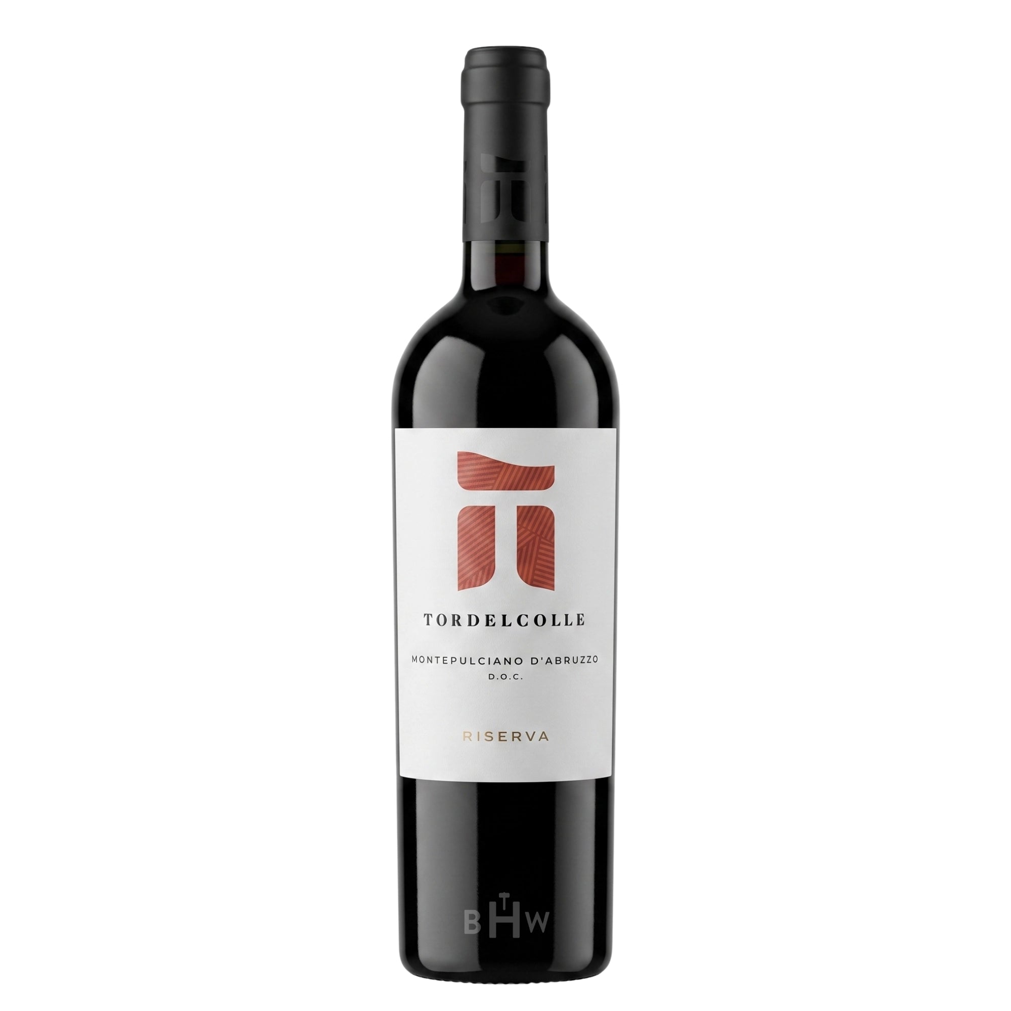 A bottle of 2020 Tor del Colle Montepulciano d'Abruzzo Riserva red wine, curated by Big Hammer Wines.