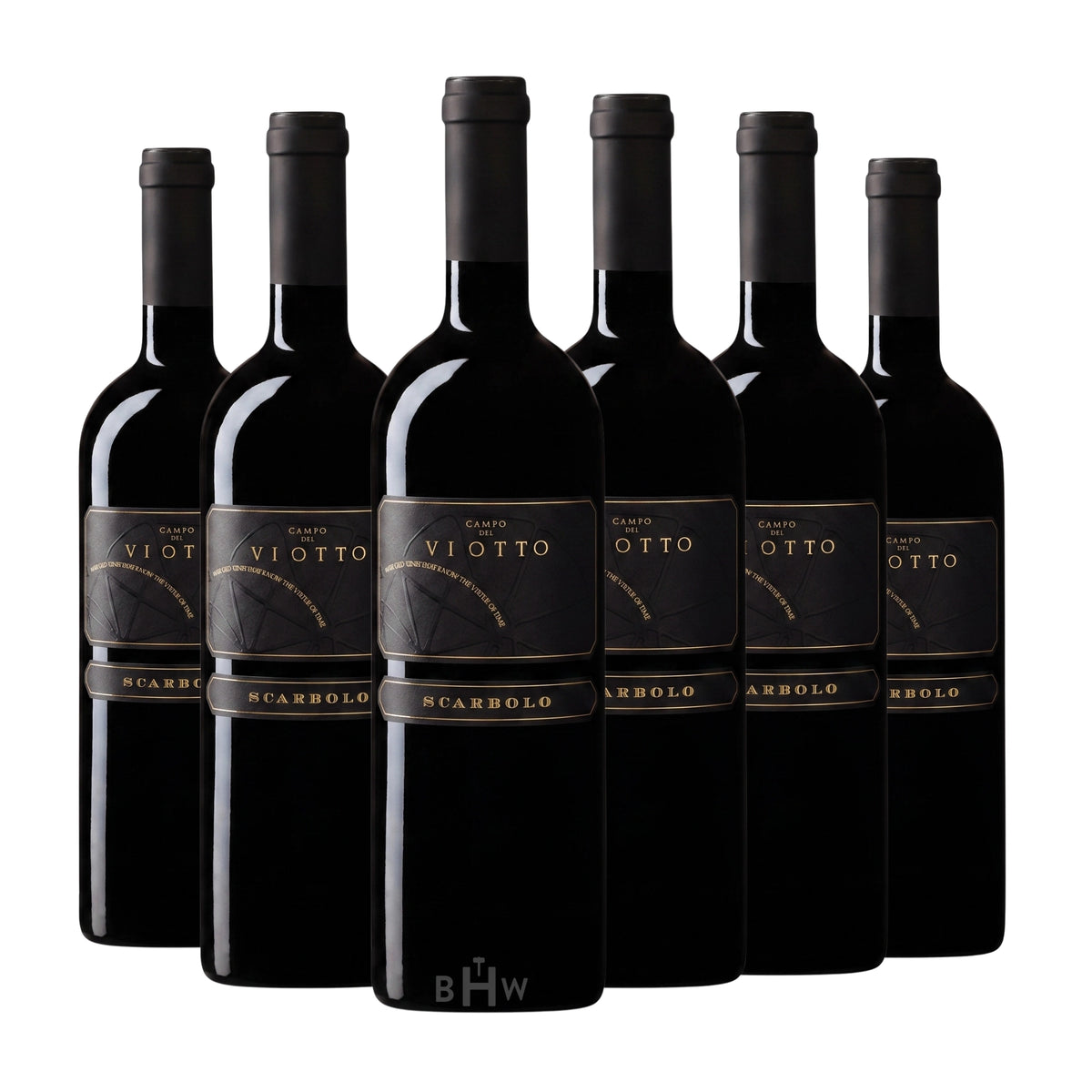 Six bottles of 2020 Valter Scarbolo 'Campo del Viotto' Venezia Giulia Merlot red wine. Curated by Big Hammer Wines.