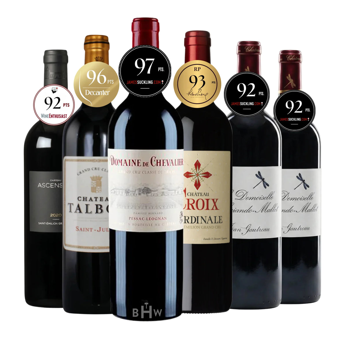 A 6-bottle pack of 2020 Bordeaux Hits You Can't Miss red wines (750ml each), curated by Big Hammer Wines.