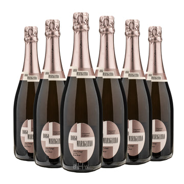 2021 Borgo Maragliano 'Giovanni Galliano' Brut Rosé Alta Langa DOCG Piemonte 6-pack sparkling rosé wine bottles, curated by Big Hammer Wines.