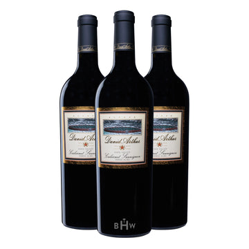 Three bottles of 2021 David Arthur 'Three Acre' Estate Napa Valley Cabernet Sauvignon red wine. Curated by Big Hammer Wines.