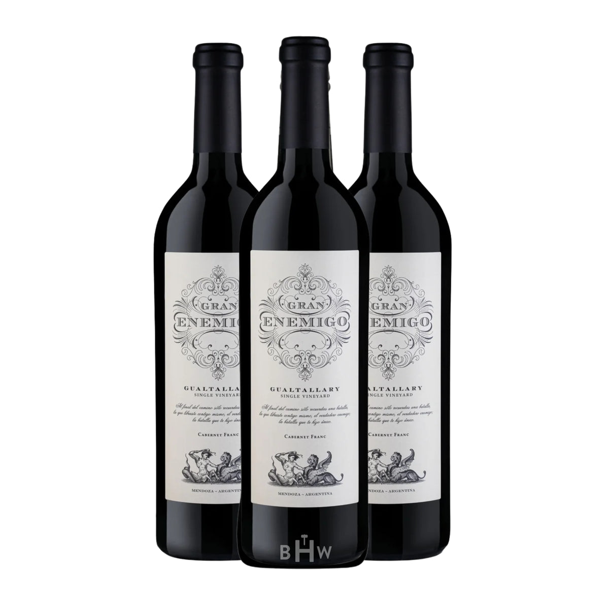2021 El Enemigo Gran Enemigo Gualtallary Single Vineyard Cabernet Franc 3-pack red wine bottles, curated by Big Hammer Wines.