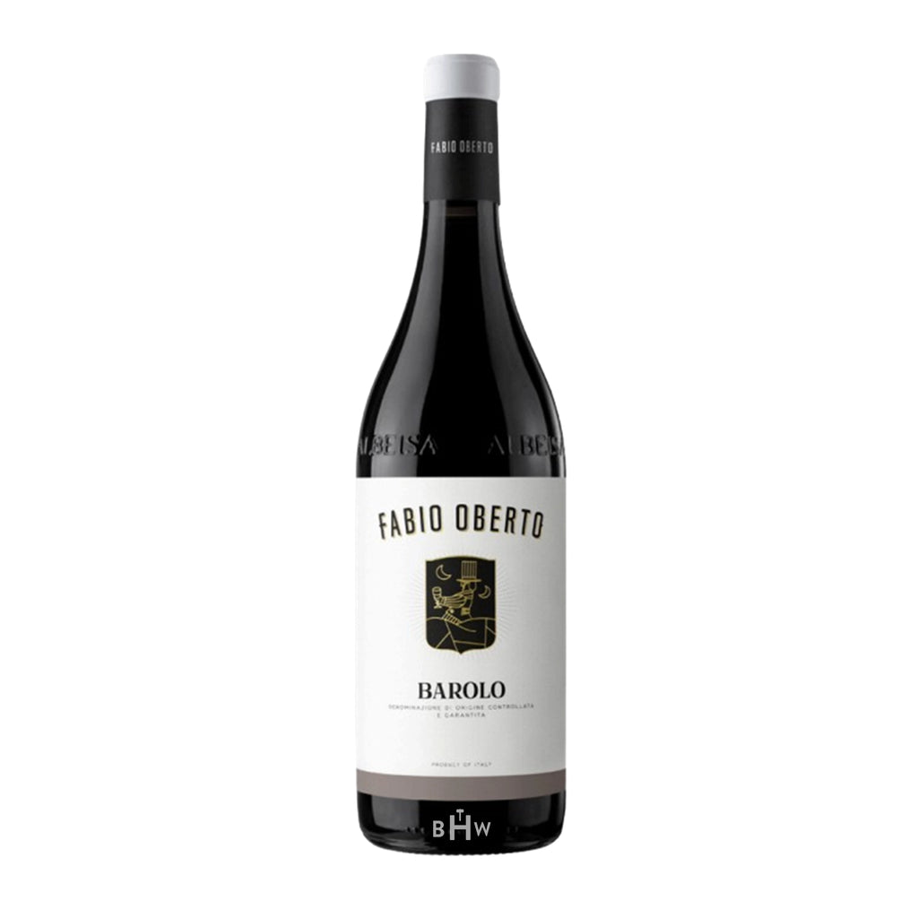 2021 Fabio Oberto LaCollina di Dioniso Barolo DOCG Piedmont wine bottle with a white background. 
