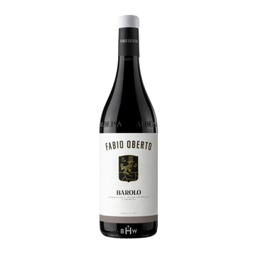 2021 Fabio Oberto LaCollina di Dioniso Barolo DOCG Piedmont wine bottle with a white background. 
