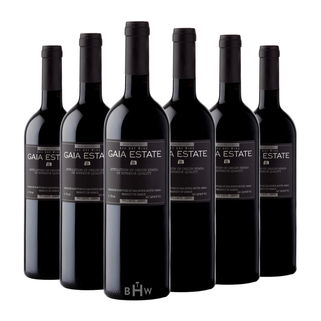 Six bottles of 2021 Gaia Estate Agiorgitiko Peloponnese (6x750ml), curated by Big Hammer Wines.