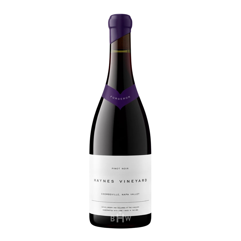 A bottle of 2021 Haynes Vineyard Pinot Noir Forgeron Coombsville red wine, curated by Big Hammer Wines