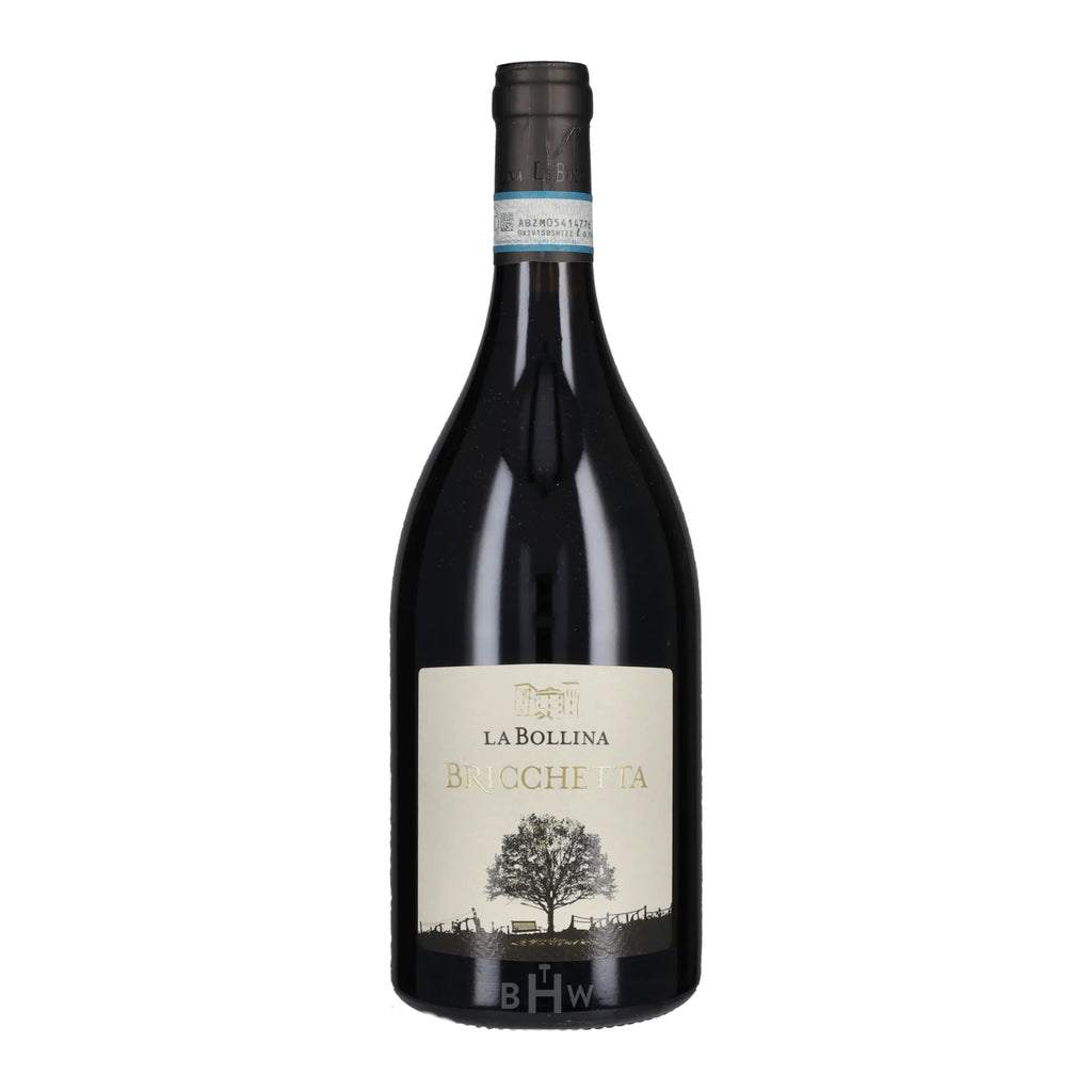 A bottle of 2021 La Bollina Bricchetta Monferrato Rosso red wine, curated by big hammer wines.
