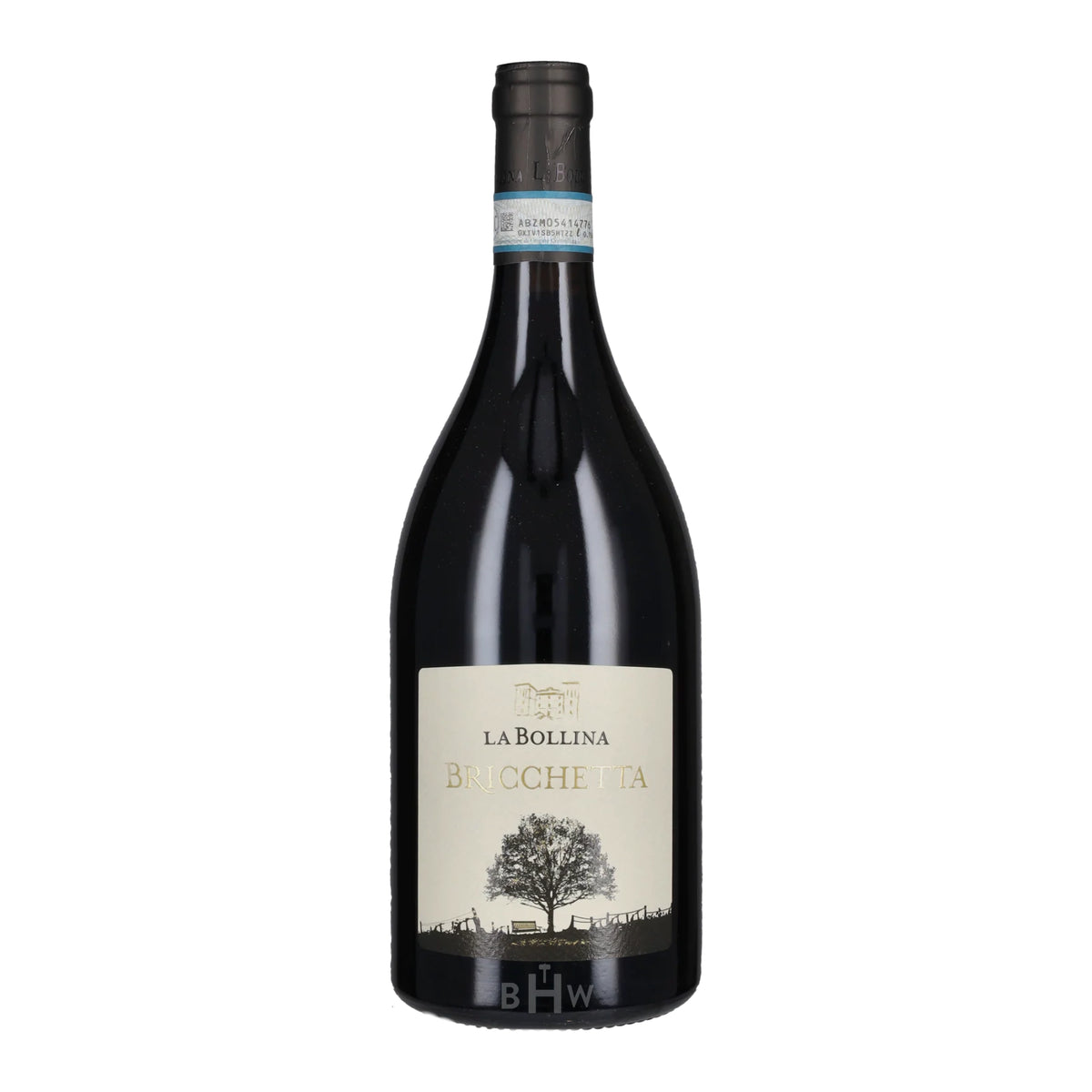 A bottle of 2021 La Bollina Bricchetta Monferrato Rosso red wine, curated by big hammer wines.
