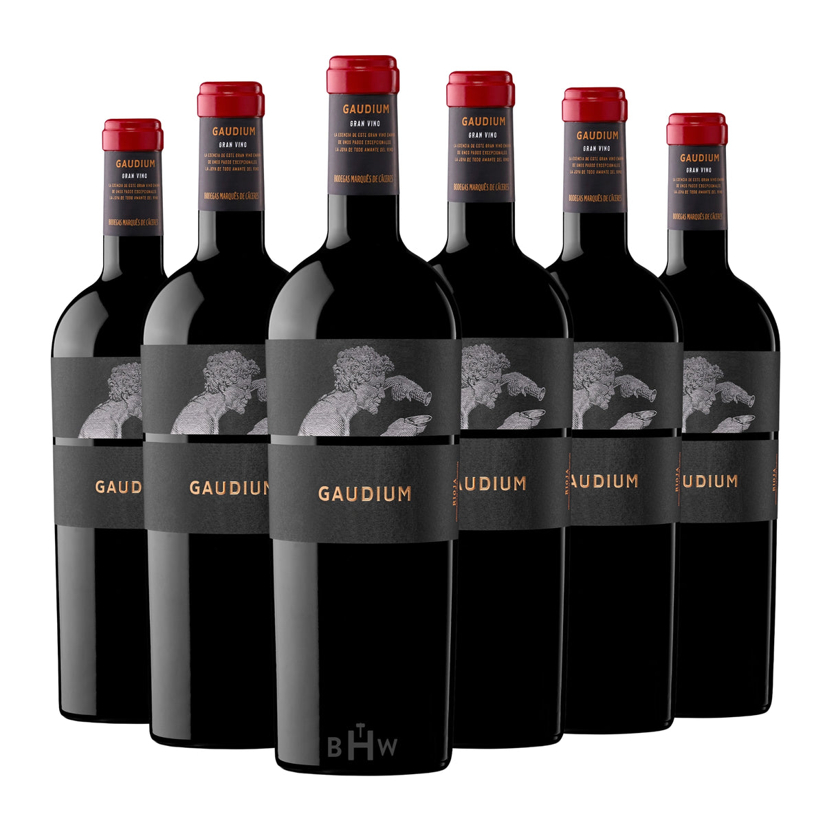 2021 Marqués de Cáceres 'Gaudium' Gran Vino Rioja 6-pack red wine bottles, curated by Big Hammer Wines.