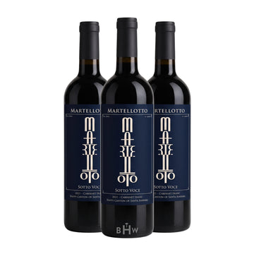 2021 Martellotto 'Sotto Voce' Cabernet Franc Happy Canyon of Santa Barbara 3-pack wine bottles, curated by Big Hammer Wines.