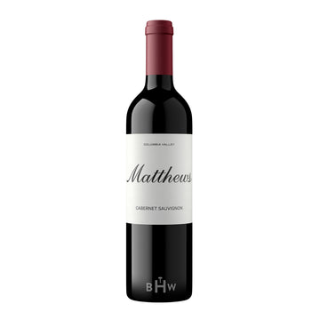 2021 Matthews Winery Cabernet Sauvignon Columbia Valley single red wine bottle, curated by Big Hammer Wines.