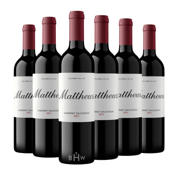 2021 Matthews Winery Cabernet Sauvignon Columbia Valley 6-pack, 6x750ml bottles. Curated by Big Hammer Wines.
