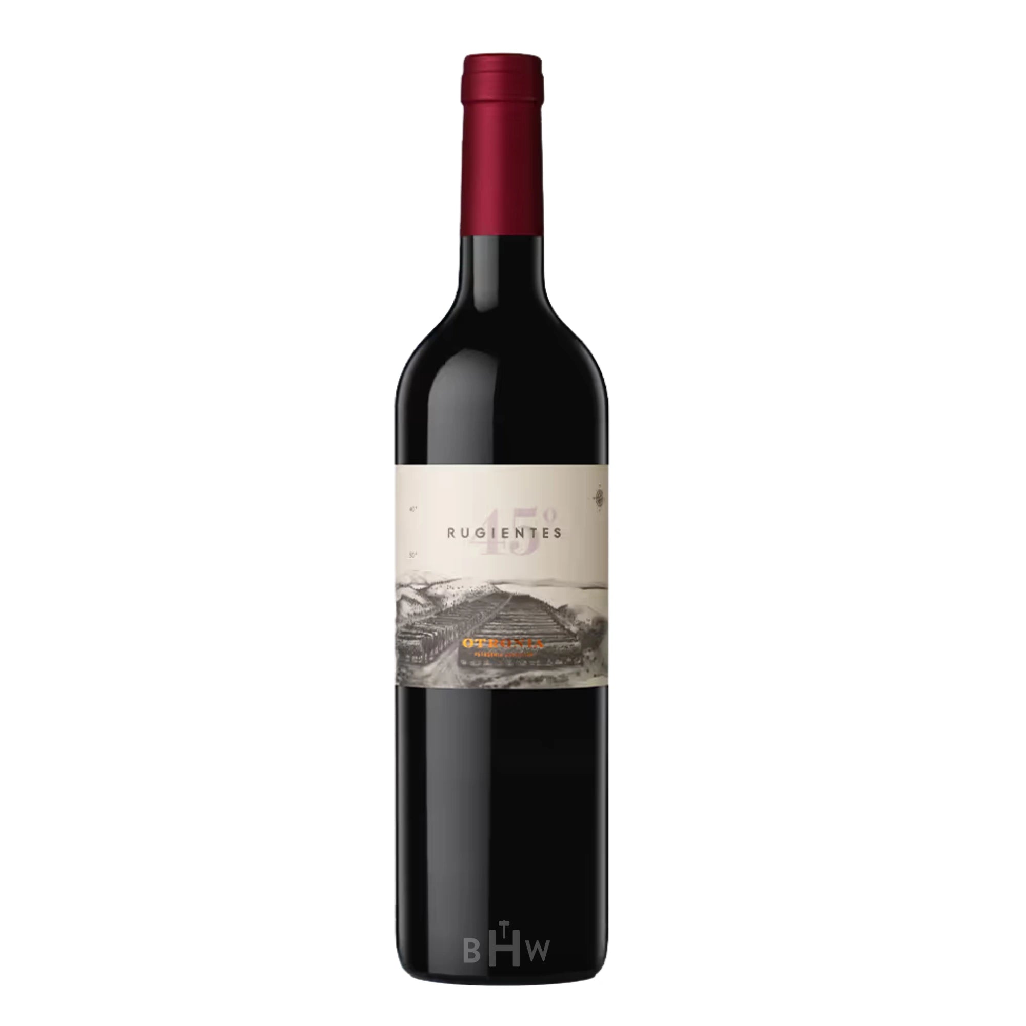 2021 Otronia 45 Rugientes Merlot wine bottle.