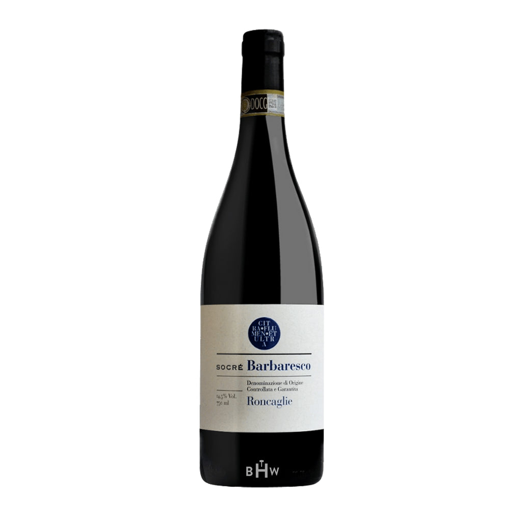 2021 Socre Roncaglie wine with a white background.