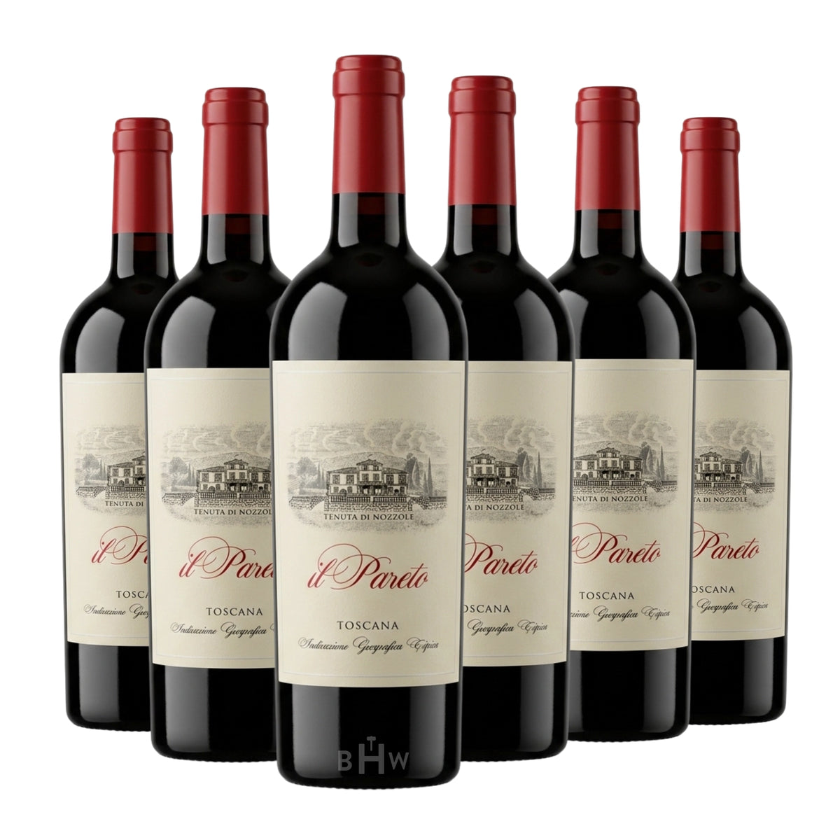 2021 Tenuta di Nozzole 'Il Pareto' Tuscany 6-pack red wine bottles, curated by Big Hammer Wines.