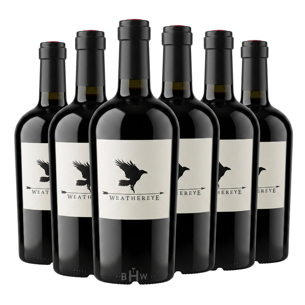 A 6-bottle pack of 2021 WeatherEye Estate Cabernet Sauvignon Red Mountain 750ml red wine, curated by Big Hammer Wines.