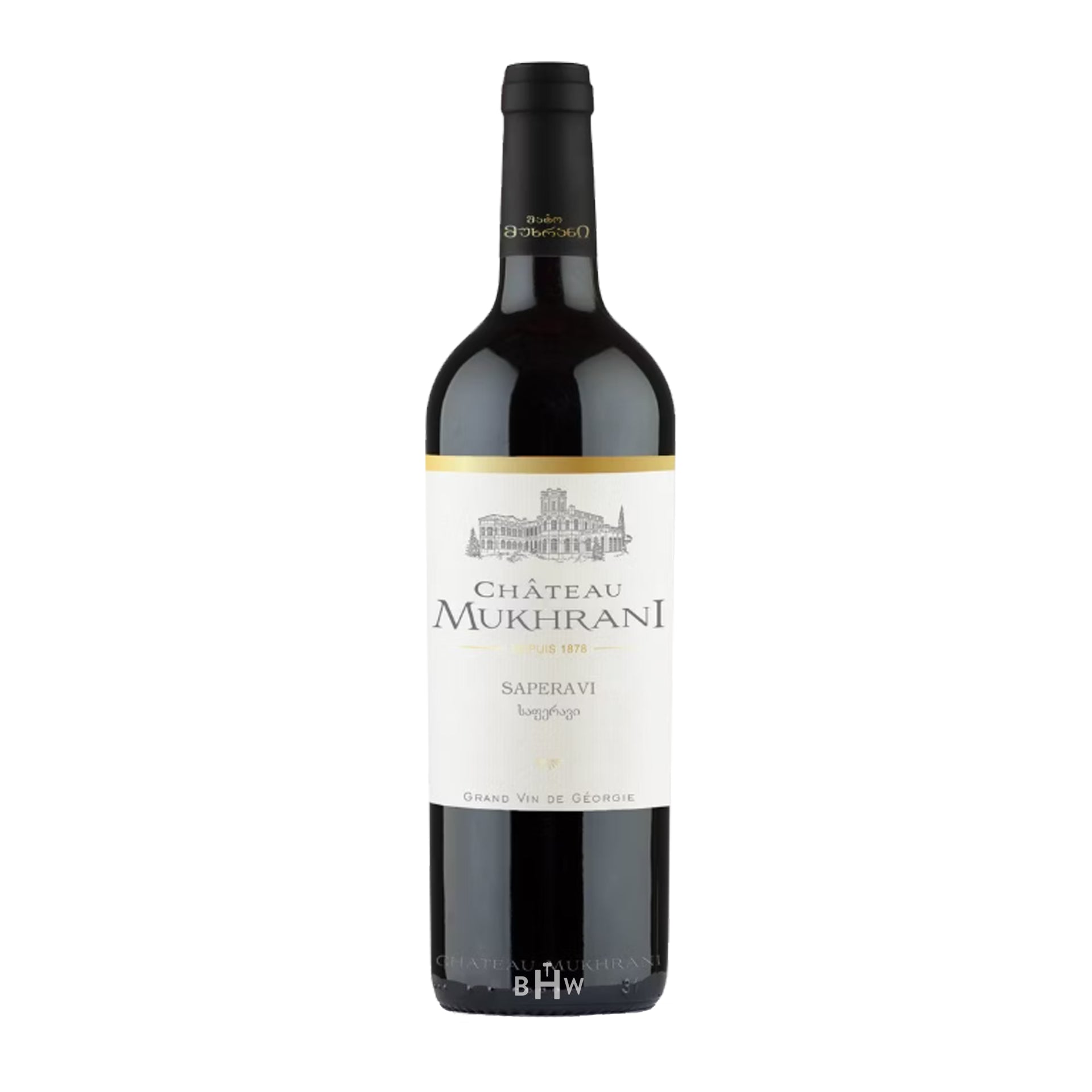 2021 Chateau Mukhrani Saperavi Kartli Georgian Republic wine bottle.