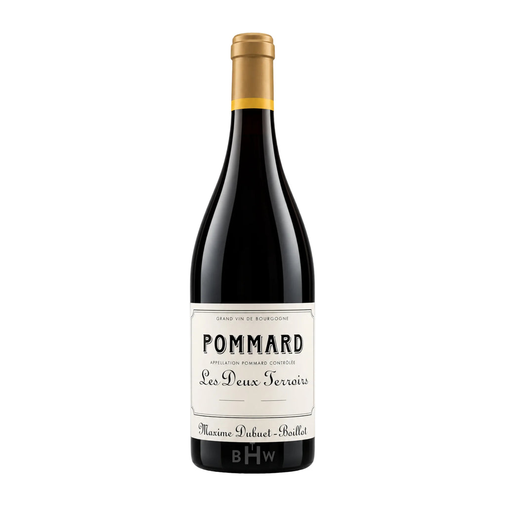 A bottle of 2021 Maxime Dubuet-Boillot Pommard Les Deux Terroirs Pinot Noir Burgundy