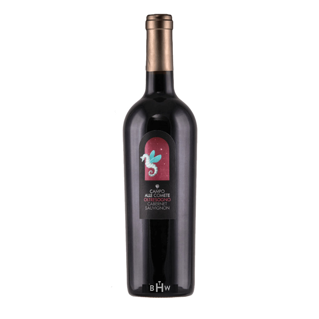 2022 Campo alle Comete cabernet sauvignon wine bottle with a label on a white background