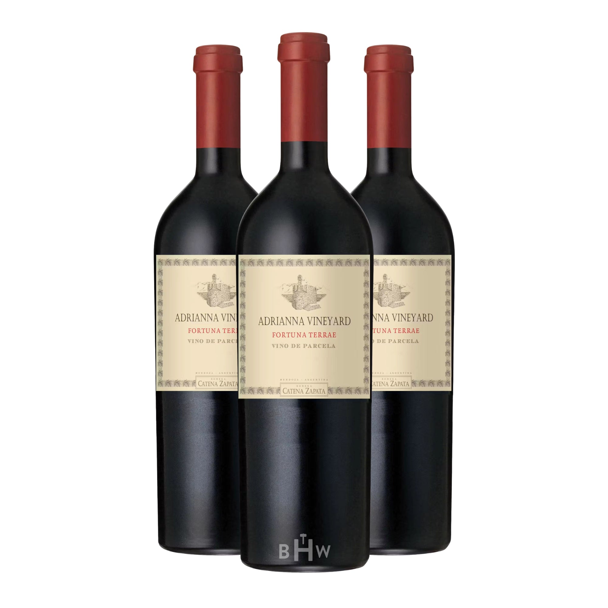 A 3-bottle pack of 2022 Catena Zapata Adrianna Vineyard 'Fortuna Terrae' Malbec Gualtallary (750ml bottles), curated by Big Hammer Wines.
