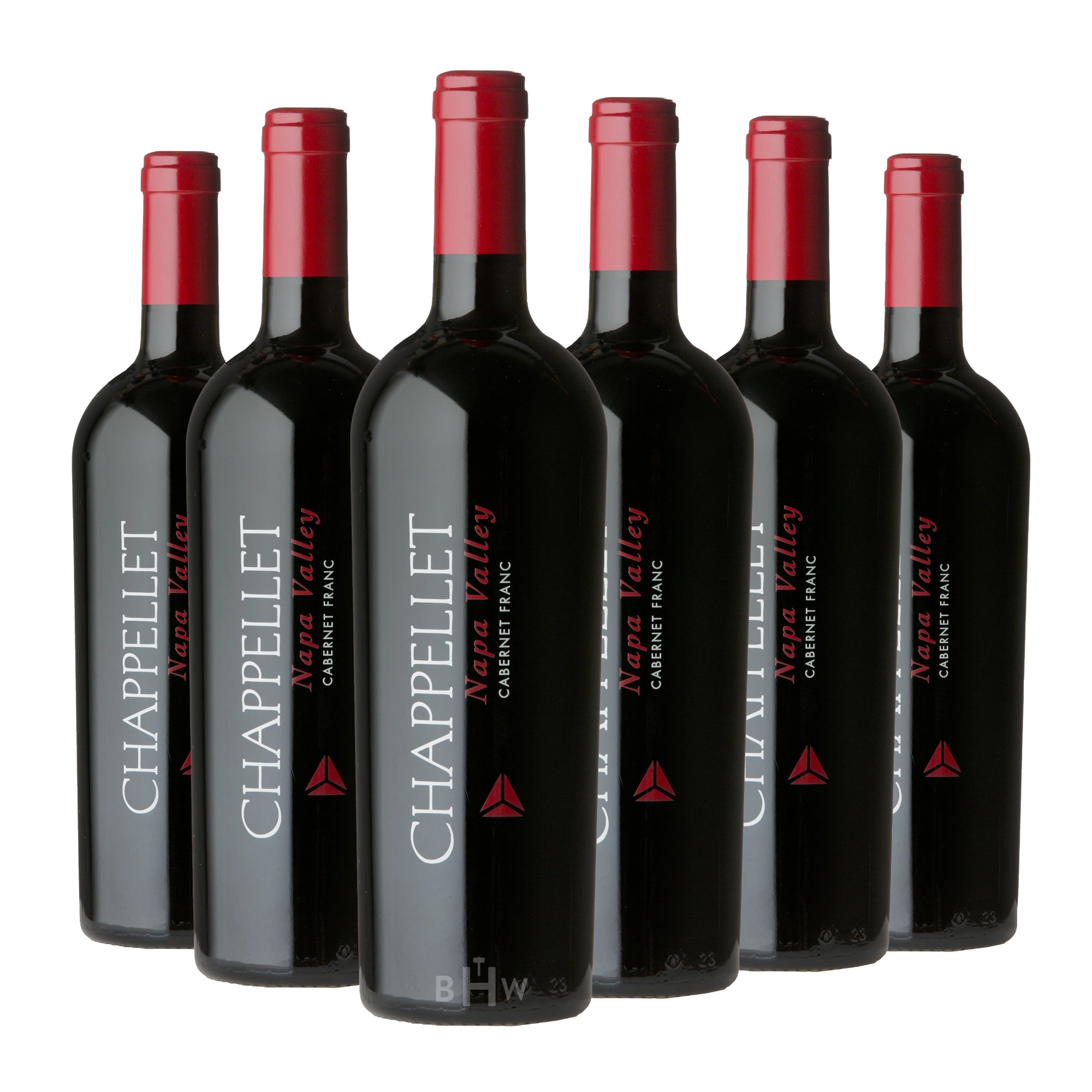 Six bottles of 2022 Chappellet Napa Valley Cabernet Franc red wine. Curated by Big Hammer Wines.