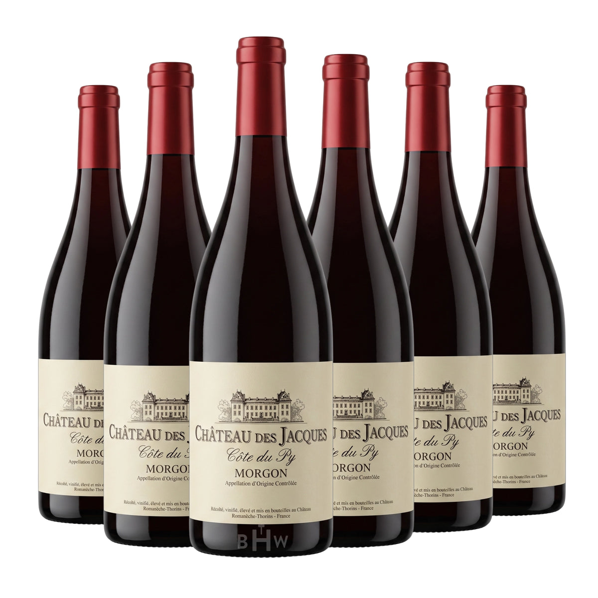 2022 Château des Jacques Morgon 'Côte du Py' Beaujolais 6-pack red wine bottles, curated by Big Hammer Wines.