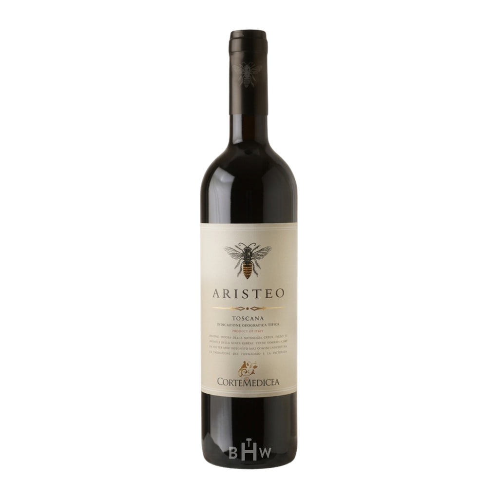 2022 Corte Medicea Aristeo Super Tuscan red wine bottle, curated by Big Hammer Wines.