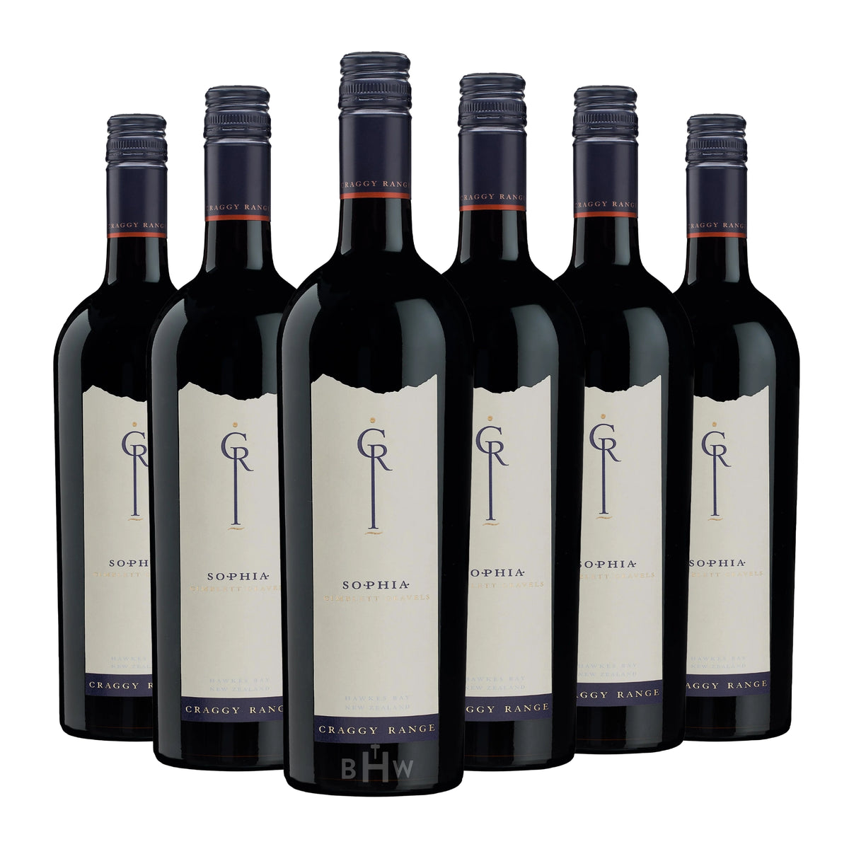 2022 Craggy Range 'Sophia' Hawke's Bay 6-pack red wine bottles, curated by Big Hammer Wines.