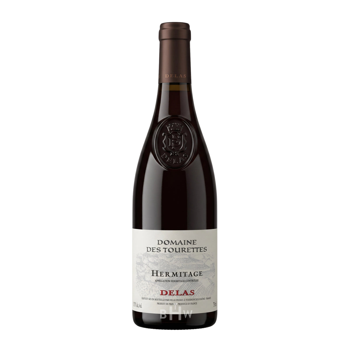 2022 Delas Frères Hermitage 'Domaine des Tourettes' Northern Rhône Valley single red wine bottle, curated by Big Hammer Wines.