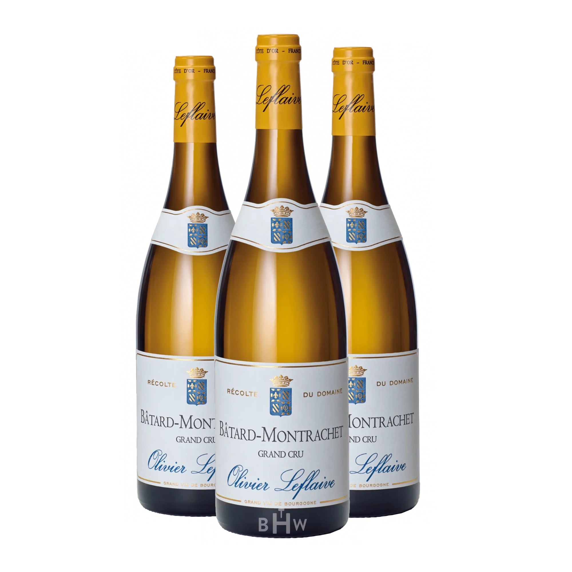 2022 Domaine Leflaive Bienvenues-Batard-Montrachet Grand Cru from Côte de Beaune, premium Burgundy Chardonnay 3-bottle set, 750ml bottles