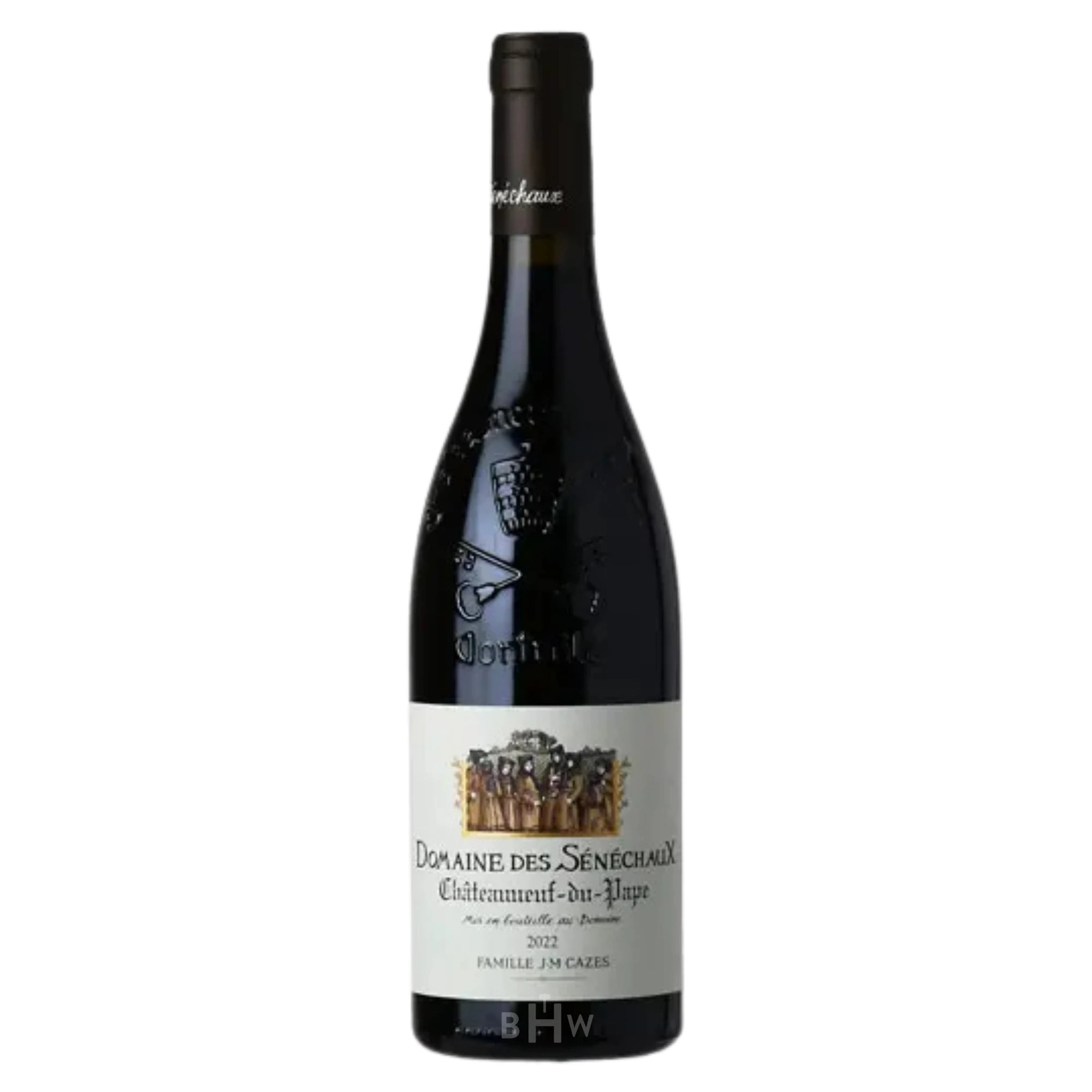 2022 Domaine des Senechaux Chateauneuf-du-Pape wine bottle.