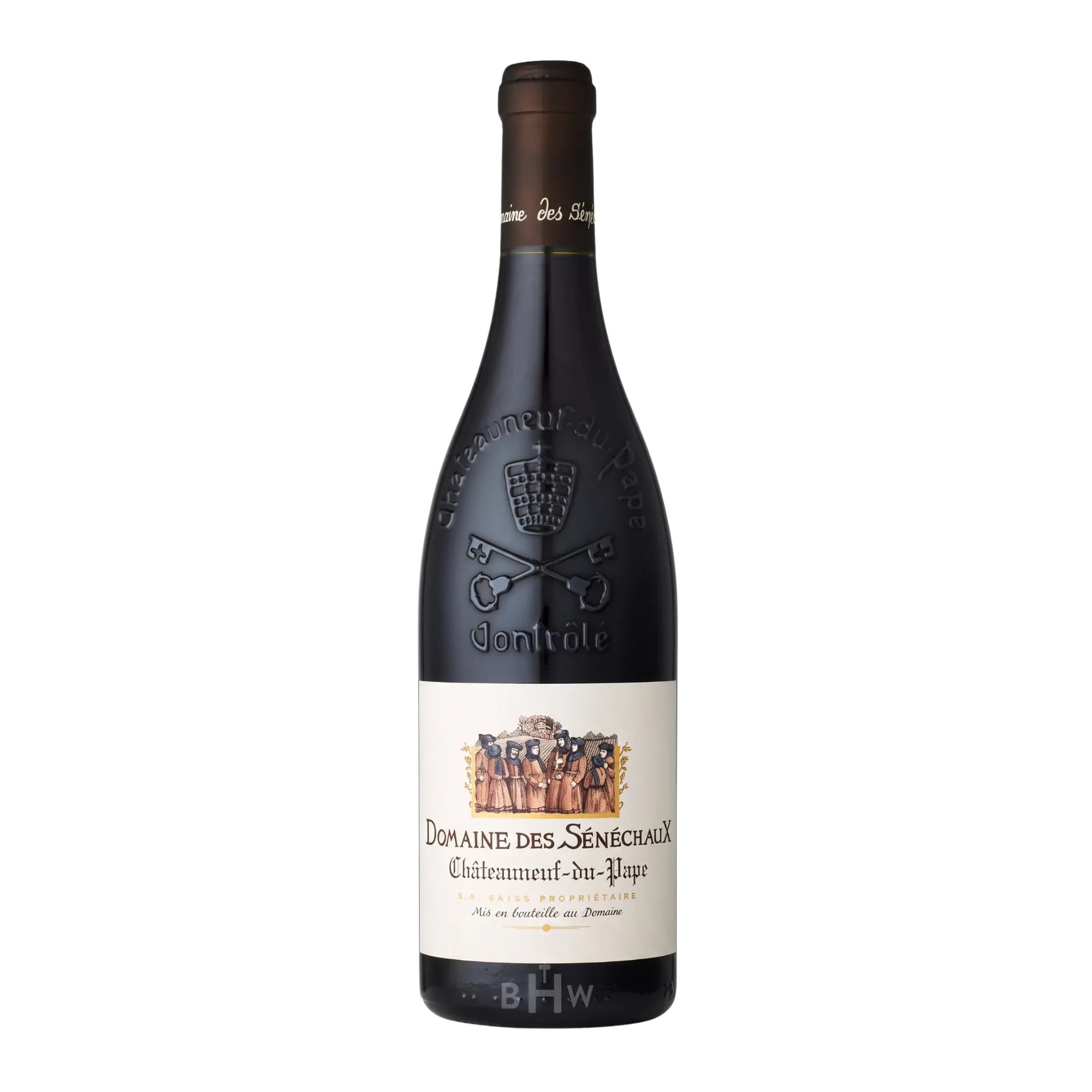 2022 Domaine des Senechaux Chateauneuf-du-Pape wine bottle.