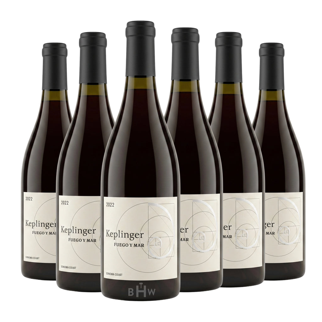 A 6-bottle pack of 2022 Keplinger Fuego y Mar Syrah Silver Eagle Vineyard Sonoma Coast 750ml red wine, curated by Big Hammer Wines.