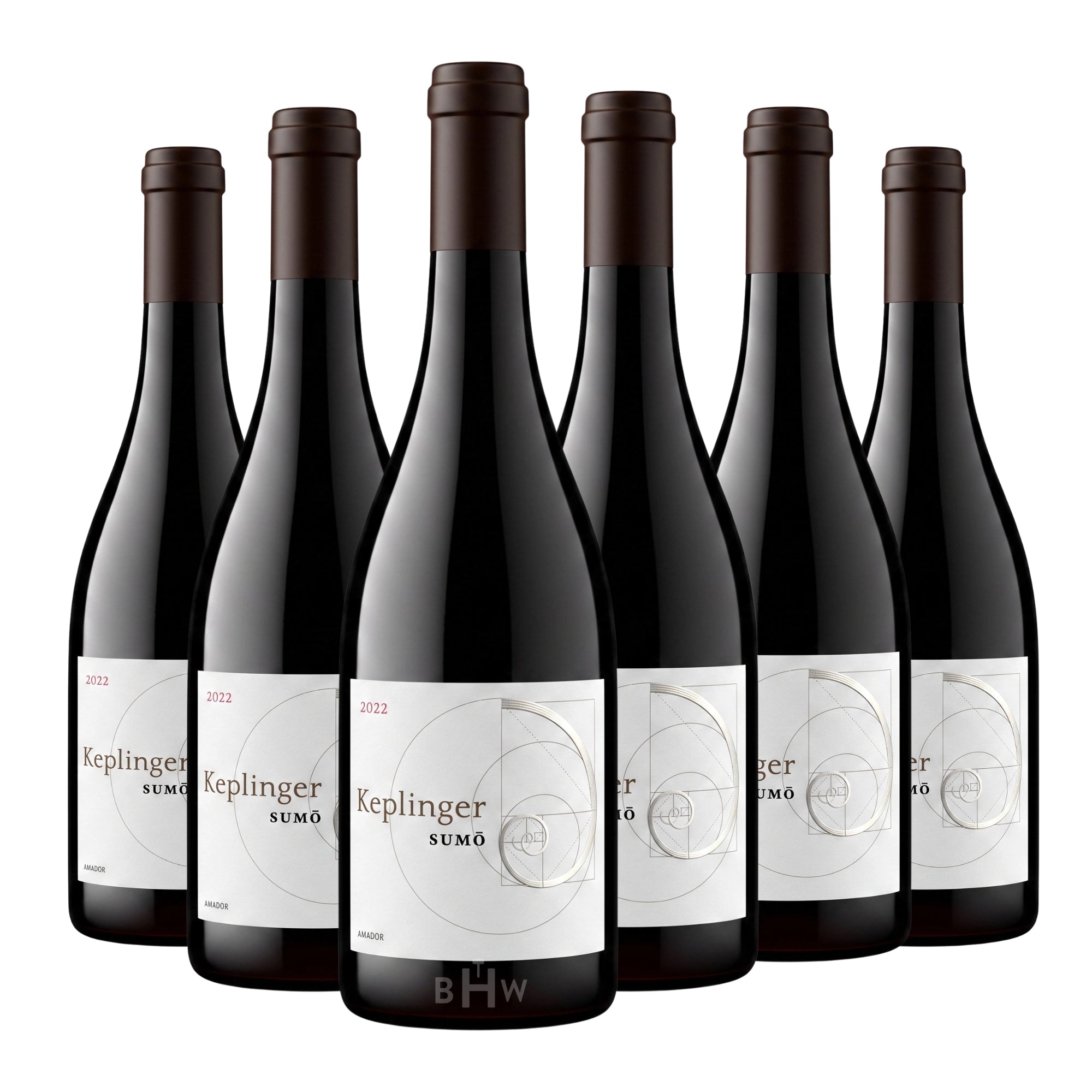 A 6-bottle pack of 2022 Keplinger Sumo Shake Ridge Vineyard Red Blend Amador County 750ml red wine, curated by Big Hammer Wines.
