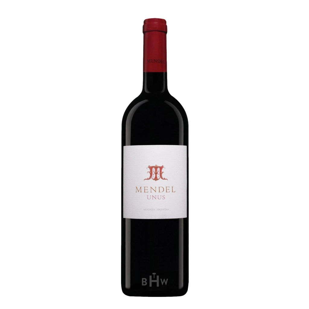A single bottle of 2022 Mendel Unus red wine from Mendoza, Argentina, curated by Big Hammer Wines.