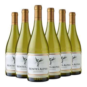 2022 Montes Alpha Chardonnay Colchagua Valley 6-pack white wine bottles, curated by Big Hammer Wines.