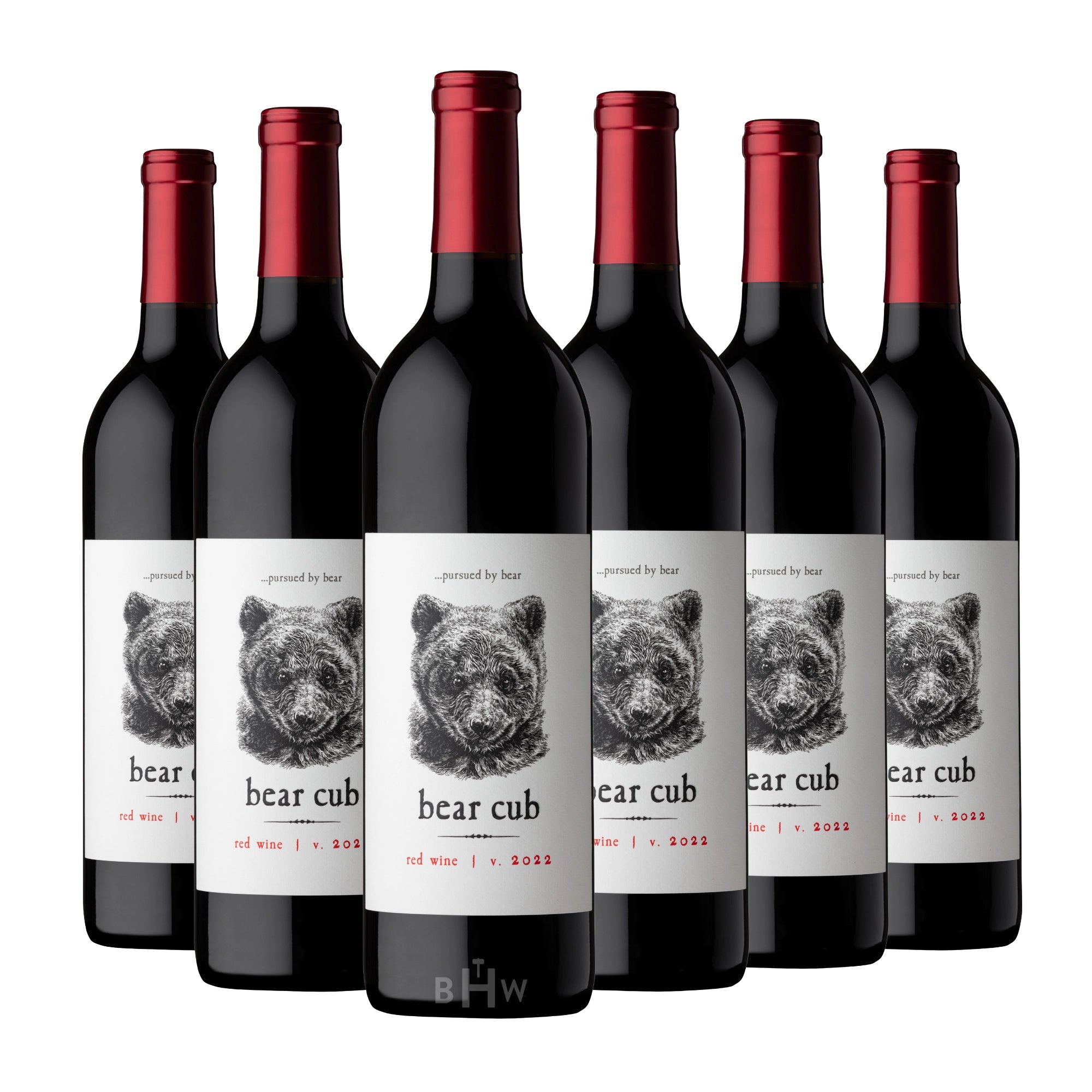 A 6-bottle pack of 2022 Pursued By Bear Bear Cub Columbia Valley 750ml red wine, curated by Big Hammer Wines.