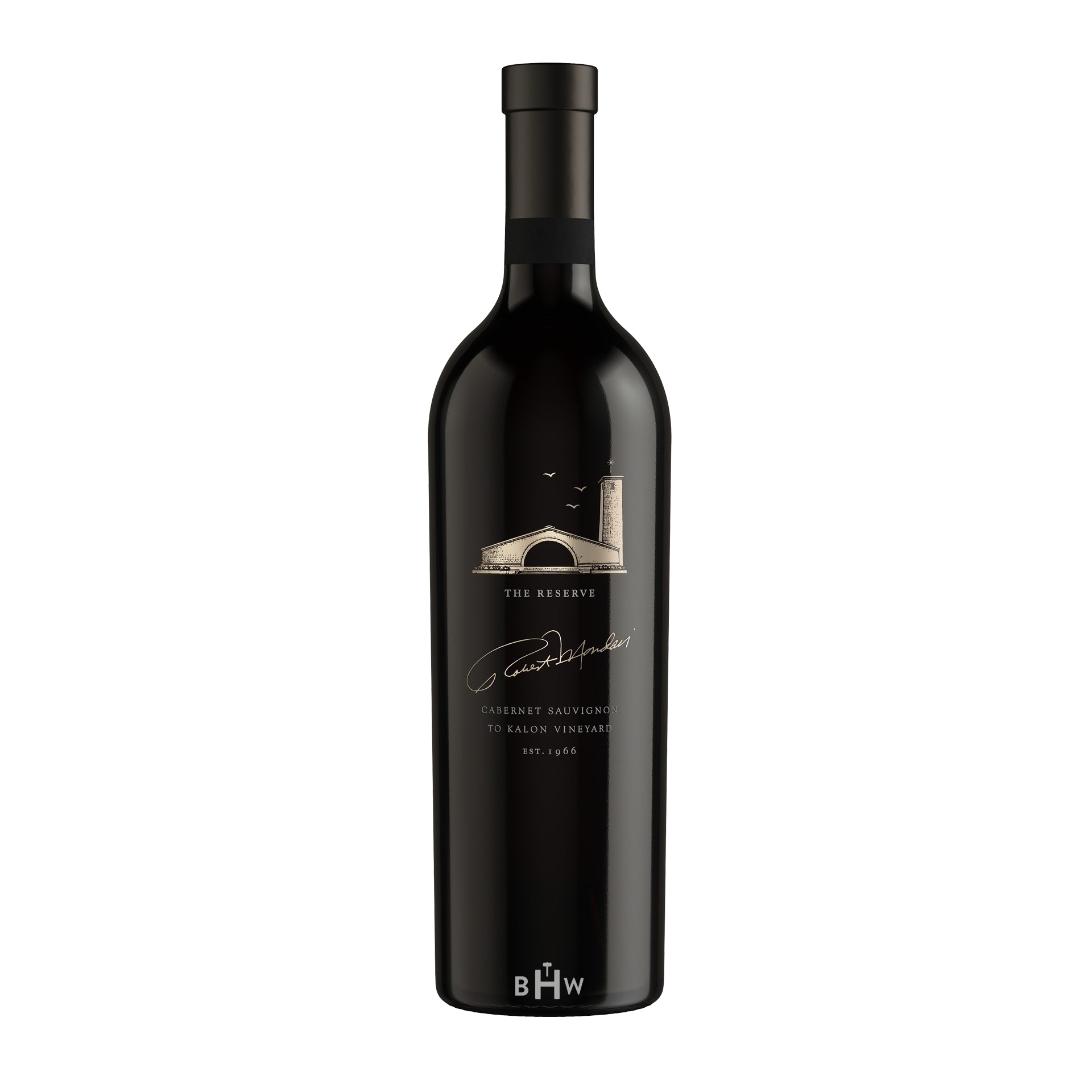 2022 Robert Mondavi The Reserve To Kalon wine bottle with a black label on a white background