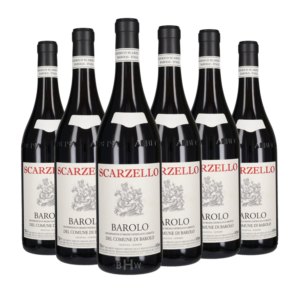 2022 Scarzello Barolo del Comune di Barolo DOCG Piemonte 6-pack red wine bottles, curated by Big Hammer Wines.