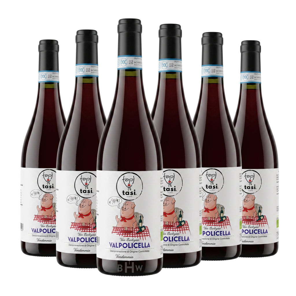 2022 Tasi Valpolicella DOC Veneto 6-pack red wine bottles, curated by Big Hammer Wines.
