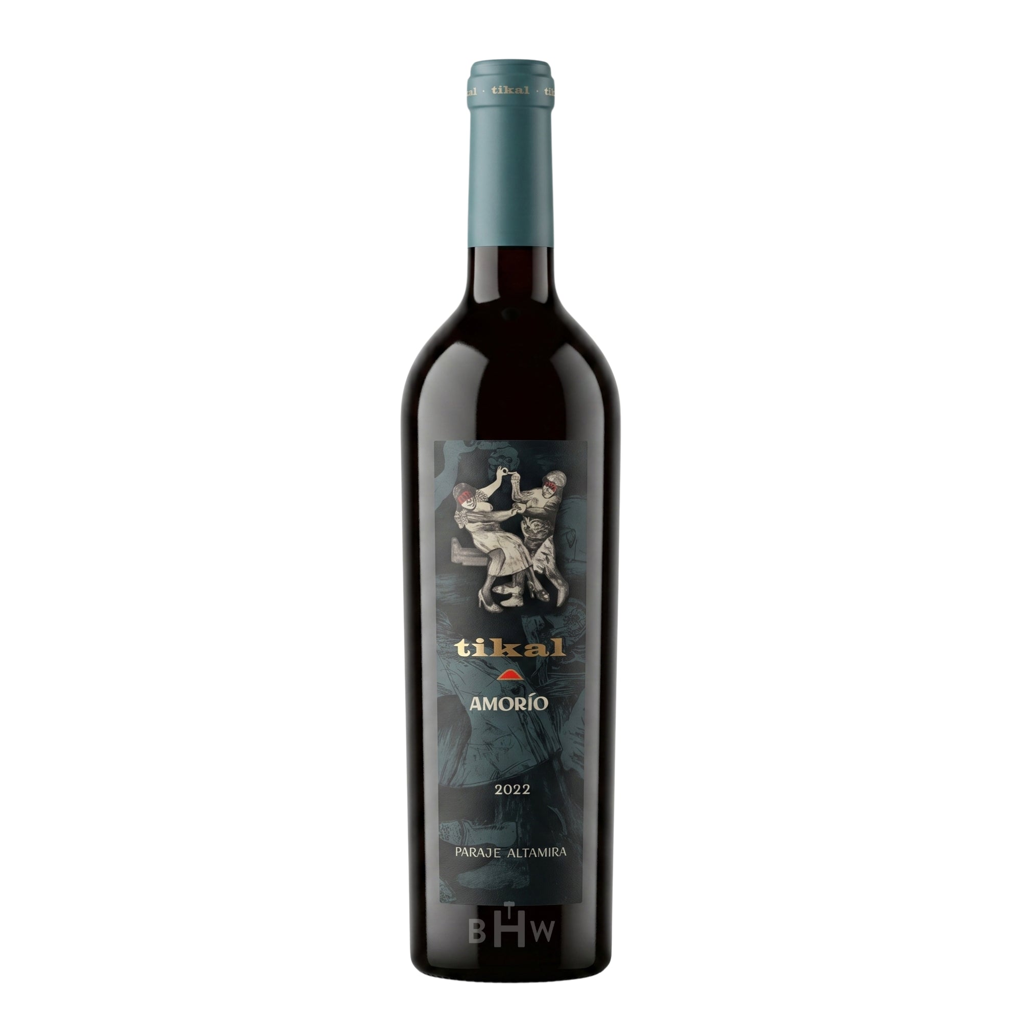 A single bottle of 2022 Tikal Amorío Malbec red wine from Paraje Altamira, Mendoza, curated by Big Hammer Wines.