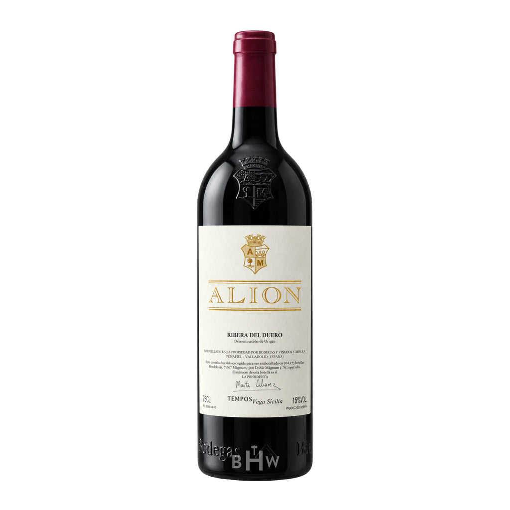 2022 Tempos Vega Sicilia 'Alión' Ribera del Duero single red wine bottle, curated by Big Hammer Wines.