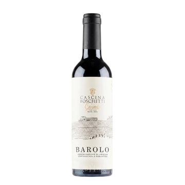 A bottle of 2022 Boschetti Gomba Barolo del Comune di Barolo red wine, curated by Big Hammer Wines.