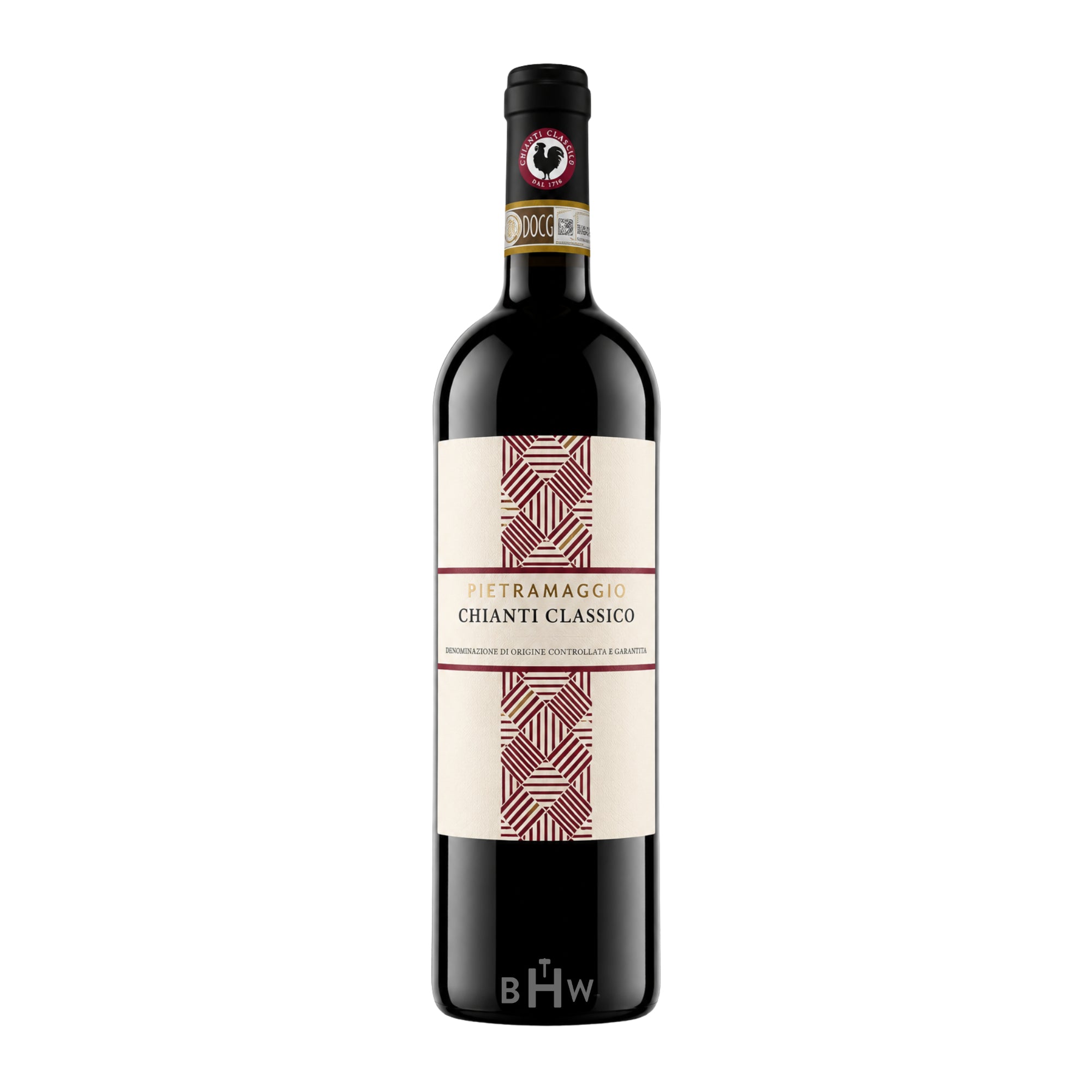 A single bottle of 2022 Pietramaggio Chianti Classico red wine from Italy, curated by Big Hammer Wines.