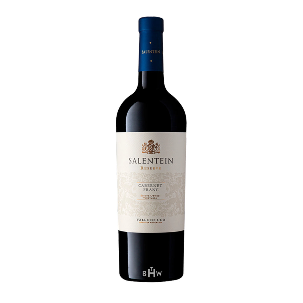 Salentein Cabernet Franc wine bottle on a white background